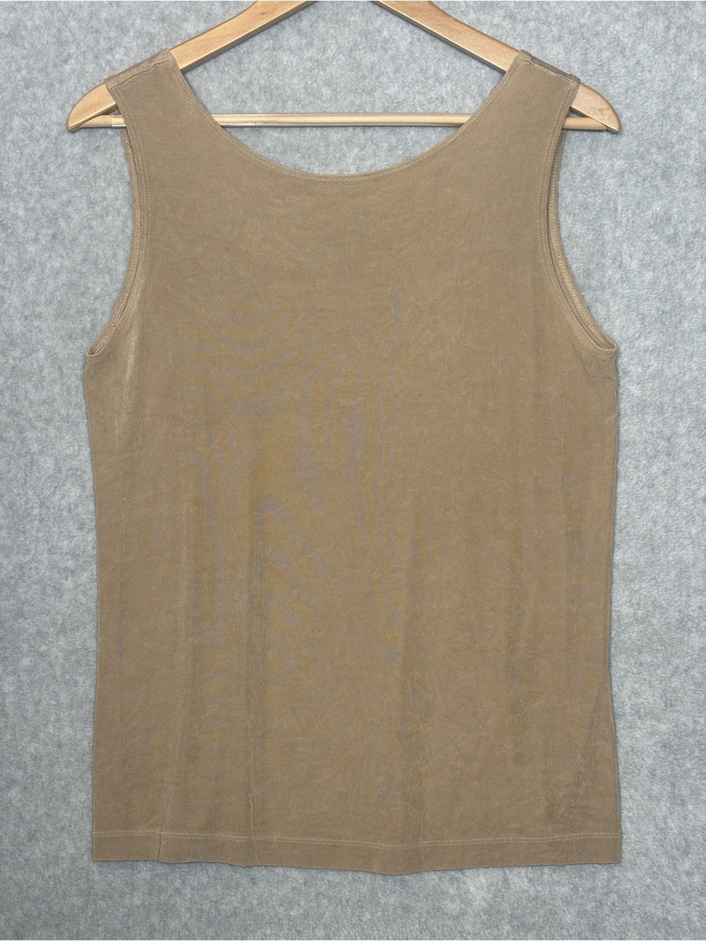 Travelers by Chico's Sleeveless Neutral Tank Top-Tan-Women Size 1/US Medium